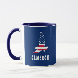 Taza Nombre Bandera De Estados Unidos Águila América 4