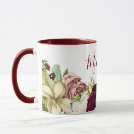 Taza Nombre Botánico Floral