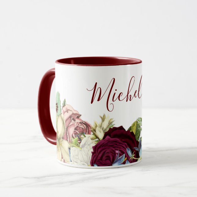 Taza Nombre Botánico Floral (Anverso izquierdo)