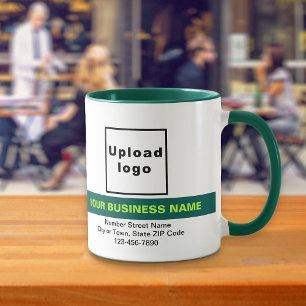 Taza Nombre comercial resaltado en Hunter Green Combo