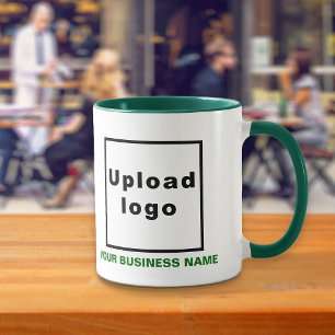 Taza Nombre comercial y logotipo en Green Combo Mug