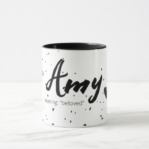 Taza Nombre de Amy significa mujeres Mug Blanco negro m