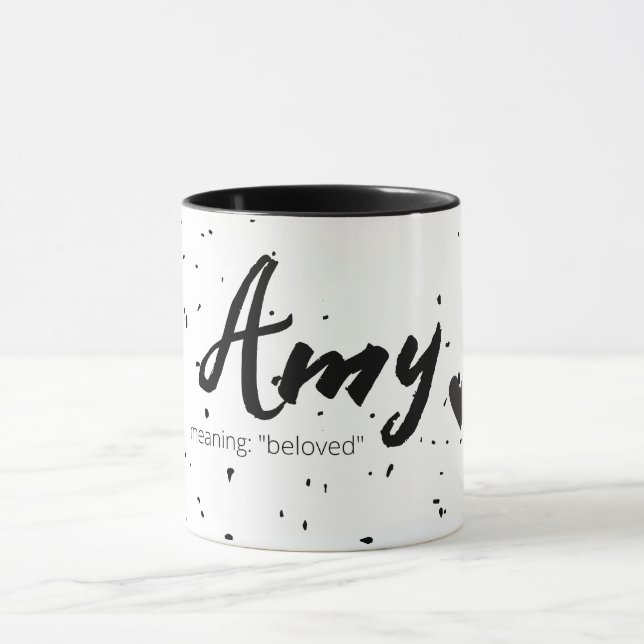 Taza Nombre de Amy significa mujeres Mug Blanco negro m (Centro)