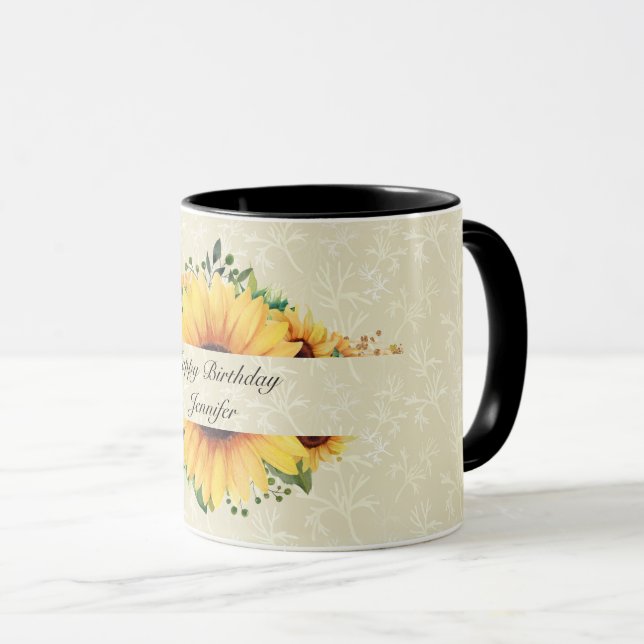Taza NOMBRE DE AÑO De Giro Café de regalo (Anverso derecho)