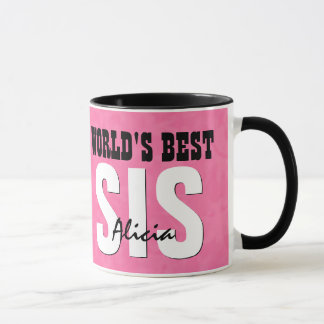 Taza Nombre de encargo V20 del mejor de la HERMANA del