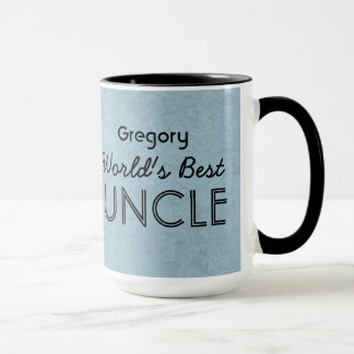 Taza Nombre de encargo V2 del TÍO Grunge azul del mundo