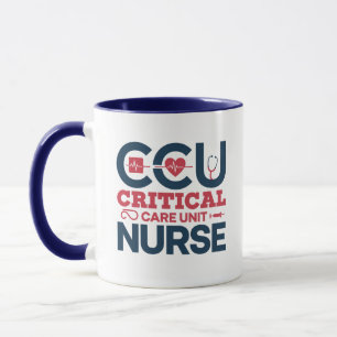 Taza Nombre de enfermera de cuidados intensivos CCU per