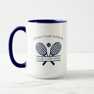 Taza Nombre de equipo de club de tenis personalizado mo