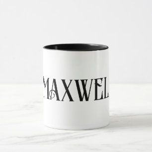 Taza Nombre de familia de tipografía moderna y negrita