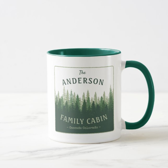 Taza Nombre de familia Ubicación de la cabina Bosque de (Derecha)