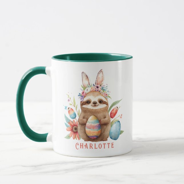 Taza Nombre de Huevos de Conejo de Conejo de Semana San (Izquierda)