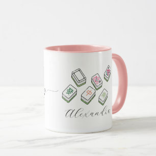 Taza Nombre de jugador divertido del equipo de Mahjong