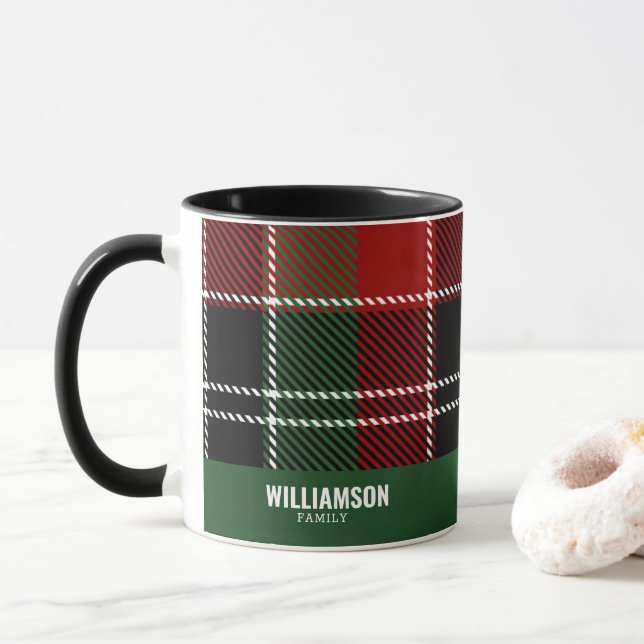 Taza Nombre de la familia del Personalizado del patrón  (Con donut)