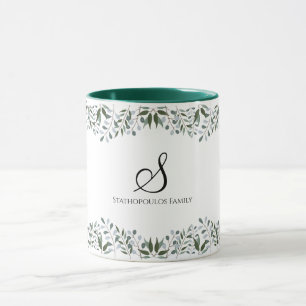 Taza Nombre de la familia floral Eucalyptus Greenery