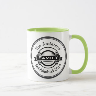 Taza Nombre de la familia personalizada de estilo de lo