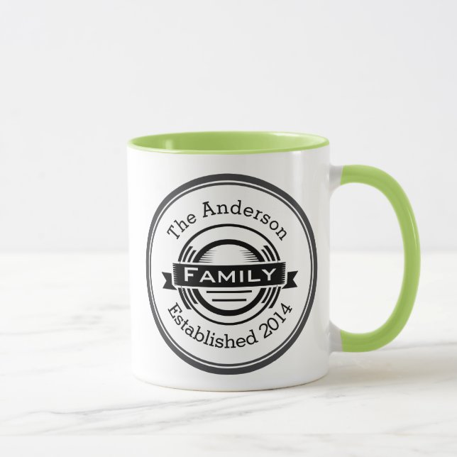 Taza Nombre de la familia personalizada de estilo de lo (Derecha)