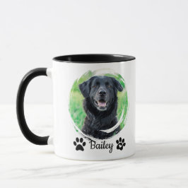 Taza Nombre de la foto del Mascota moderno simple