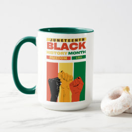 Taza nombre de la historia de la libertad negra en áfri