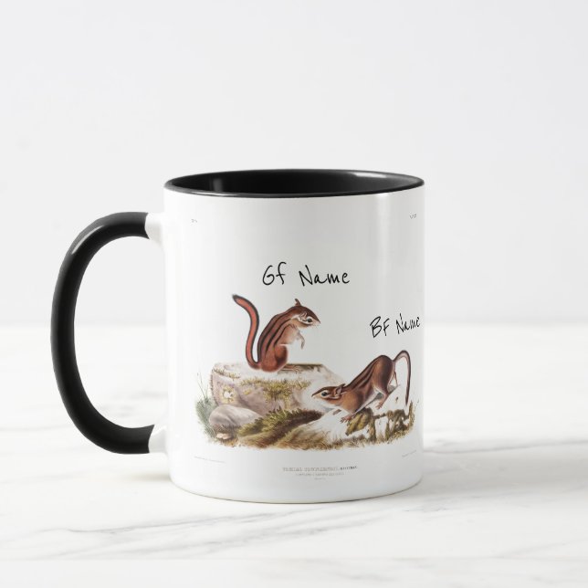 Taza Nombre de la pareja de ardilla terrestre del perso (Izquierda)