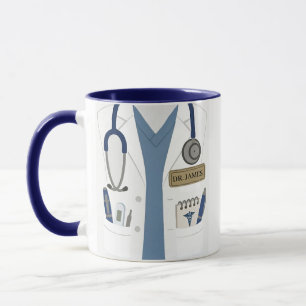 Taza Nombre de médico personalizado Profesional médico 