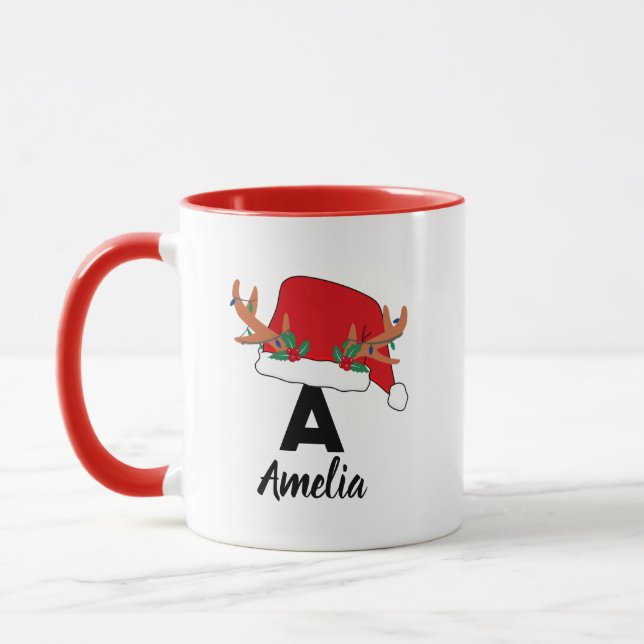 Taza Nombre de Navidad Personalizado (Izquierda)