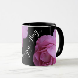 Taza Nombre de personalizable Amy bonito rosas rosas te