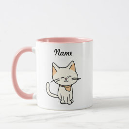 Taza Nombre de Personalizado de gato adorable