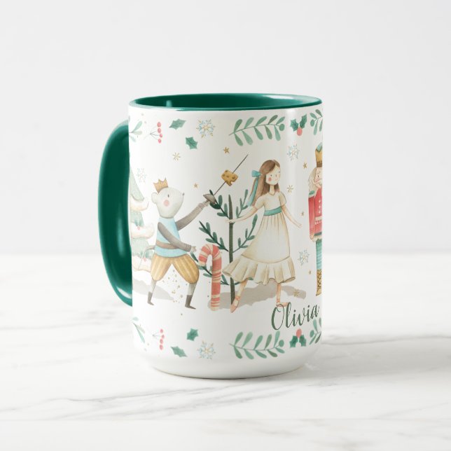 Taza Nombre de regalo festivo de los Navidades de balle (Anverso izquierdo)