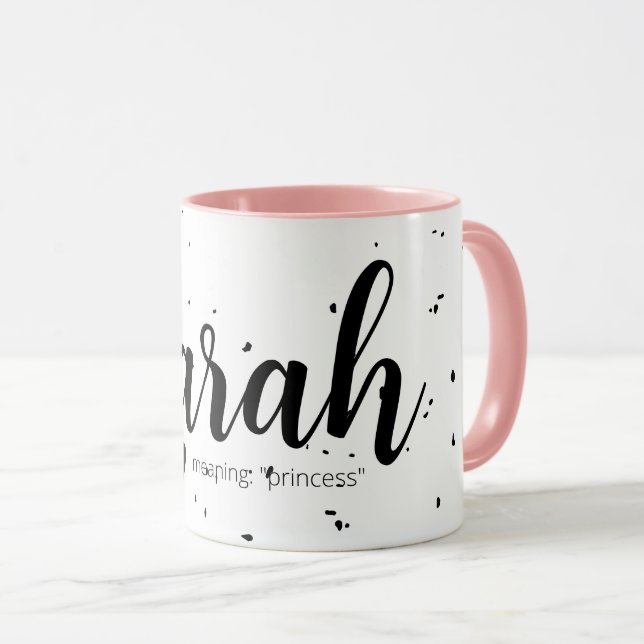 Taza Nombre de Sarah Significa Regalo de Chica de escri (Anverso derecho)
