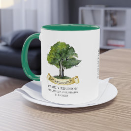 Taza Nombre del árbol de la unión familiar personalizad