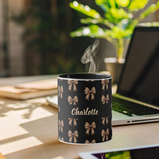 Taza Nombre del arco del leopardo negro (Subido por el creador)
