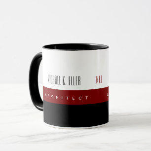 Taza Nombre del monograma y arquitecto moderno del trab