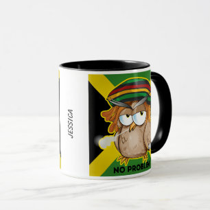 Taza Nombre del Personalizable de búho fumador de Jamai