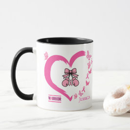 Taza Nombre del Personalizable del guerrero del cáncer 