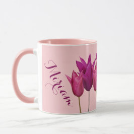 Taza Nombre del personalizable Miriam bonito tulipán ro