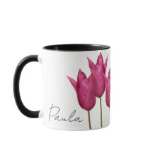 Nombre del personalizable Paula bonito tulipanes r