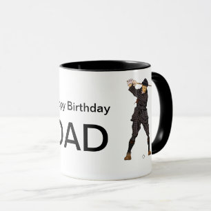 Taza Nombre del personalizable Vintage look Golfer Golf