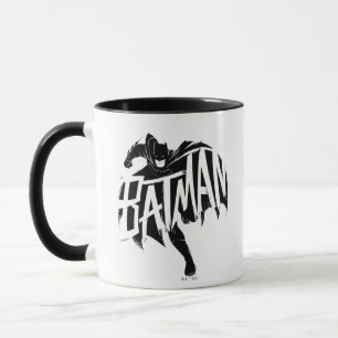Taza Nombre del pincel de tinta de Batman