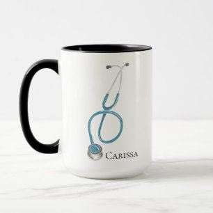 Taza Nombre del Stethoscope del asistente médico person