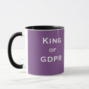 Taza Nombre divertido del hombre de rey GDPR del chiste