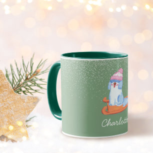 Taza Nombre festivo de perro de pastor inglés antiguo P