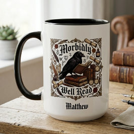 Taza Nombre gótico cuervo de Dark Academia