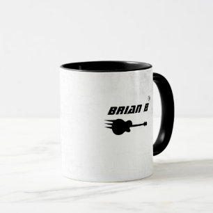 Taza Nombre guitarista en blanco angustiado