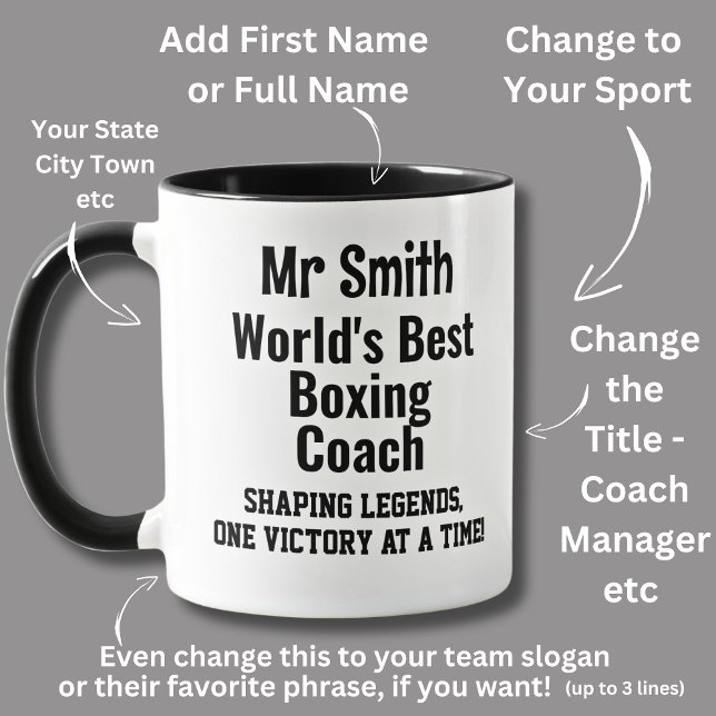 Taza Nombre, mejor entrenador de boxeo del mundo (Subido por el creador)