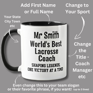 Taza Nombre, mejor entrenador de Lacrosse del mundo