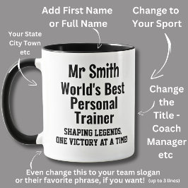 Taza Nombre, mejor entrenador personal del mundo