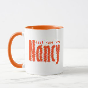 Taza Nombre "Nancy" personalizado en puntos pixelados N