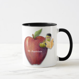 Taza Nombre o mensaje adaptable del ratón de bibliotec