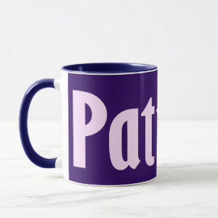 Taza Nombre "Patricia" rosa suave en ciruela madura, vi