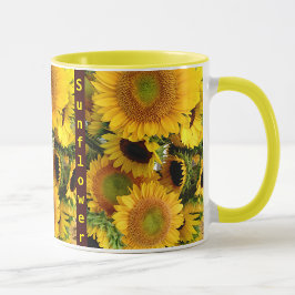 Taza Nombre personal de Sunflower Coffee Cup Sunshine M